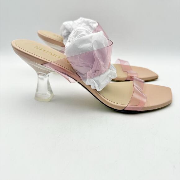Stuart Weitzman Womens Kristal High Heel Sandals US 6.5 Pink Clear NIB - Picture 4 of 13